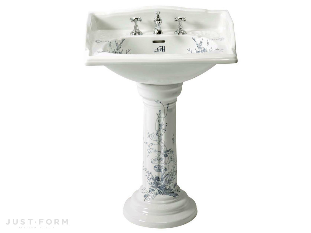 Раковина Victorian Lavabo Colonna Decorata Blue фабрика GENTRY HOME фотография № 2