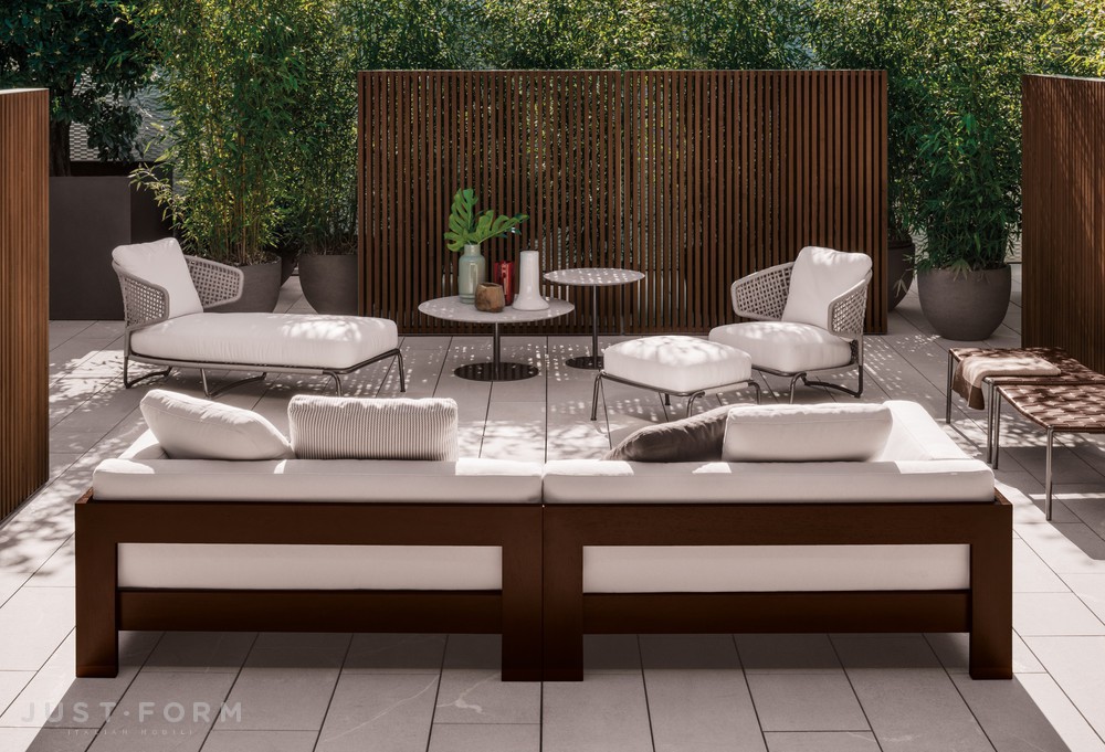 Модульный садовый диван Alison "Dark Brown" Outdoor фабрика Minotti фотография № 2