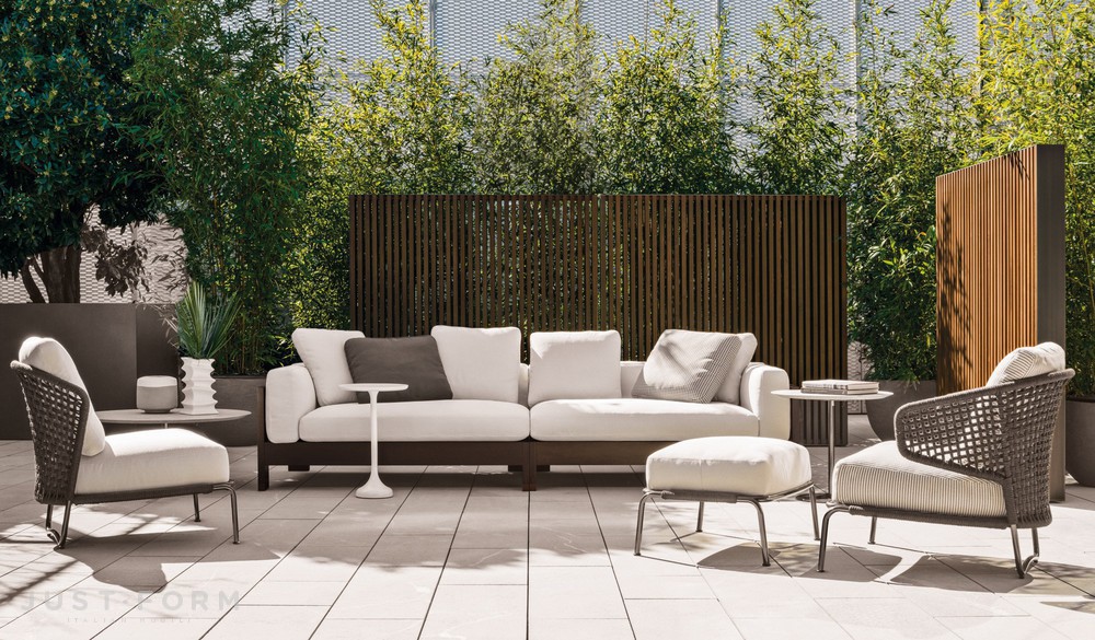 Модульный садовый диван Alison "Dark Brown" Outdoor фабрика Minotti фотография № 3
