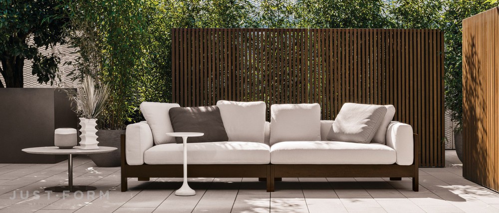 Модульный садовый диван Alison "Dark Brown" Outdoor фабрика Minotti фотография № 4