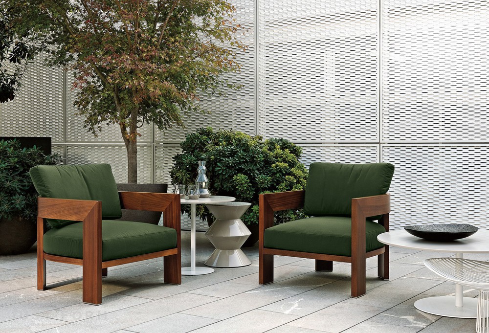Садовое кресло Warhol Iroko Outdoor фабрика Minotti фотография № 2