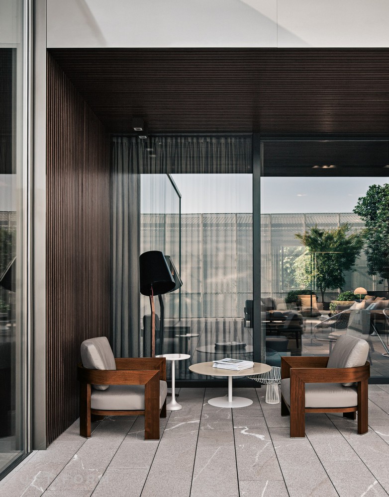 Садовое кресло Warhol Iroko Outdoor фабрика Minotti фотография № 3