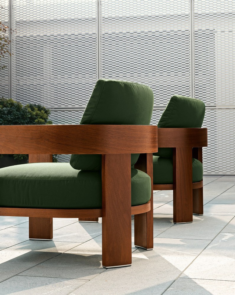 Садовое кресло Warhol Iroko Outdoor фабрика Minotti фотография № 4