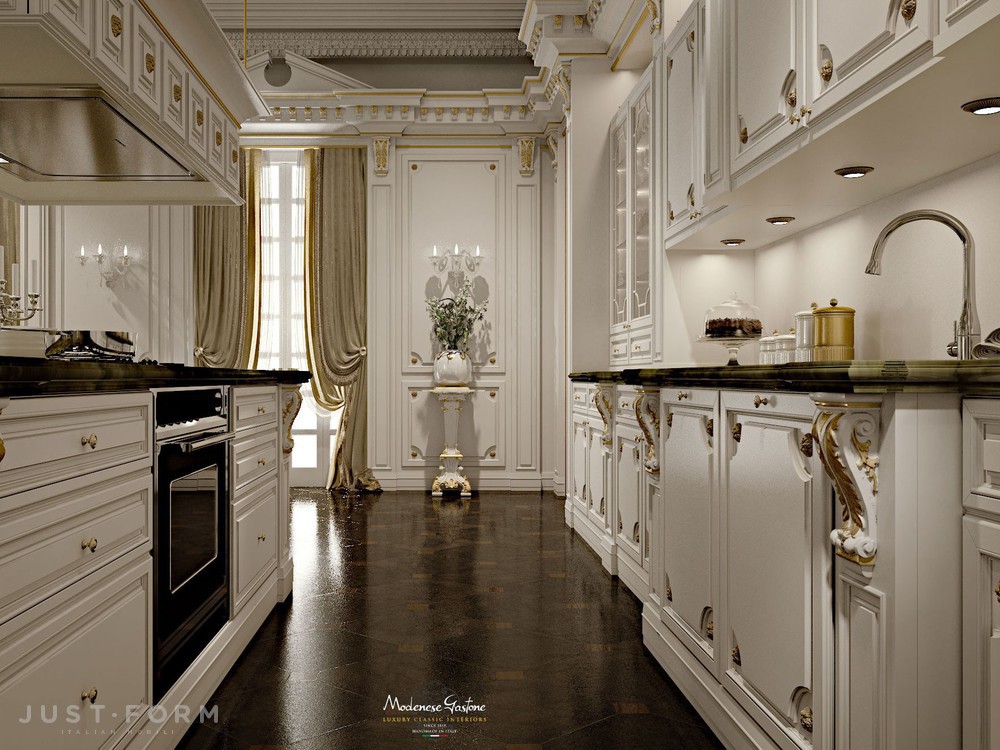 Кухонный гарнитур Romantica Ivory And Gold фабрика Modenese Gastone фотография № 1