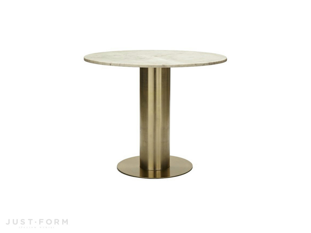 Стол Screw Table Top Large Tube Base Brass фабрика Tom Dixon фотография № 1