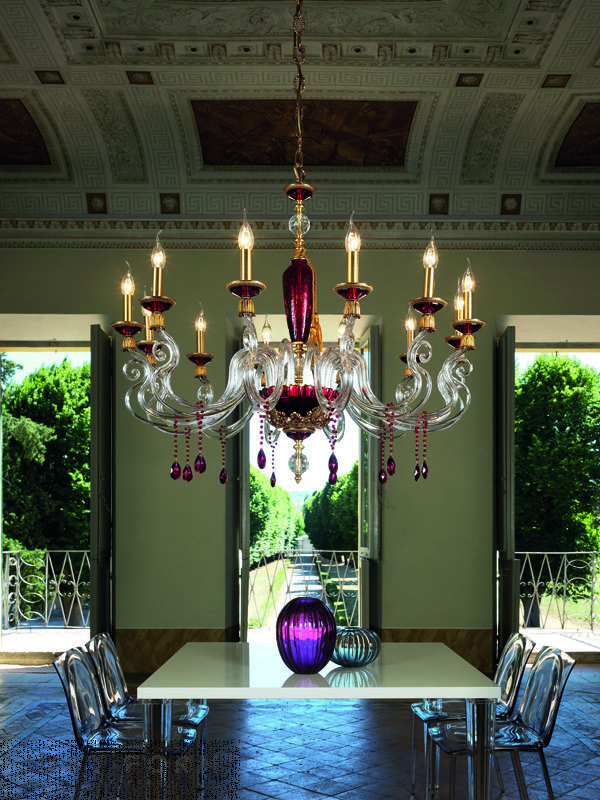 Подвесной светильник Euroluce Lampadari Barocco L12 фабрика Euroluce Lampadari srl фотография № 3
