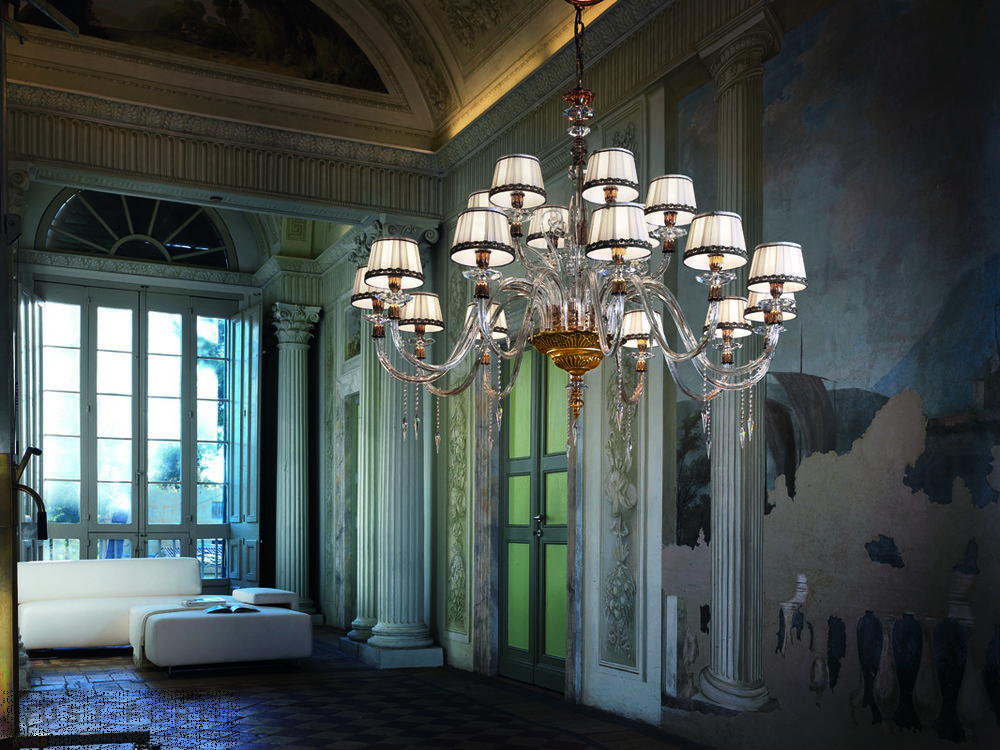 Подвесной светильник Euroluce Lampadari Midha L12+6 фабрика Euroluce Lampadari srl фотография № 1