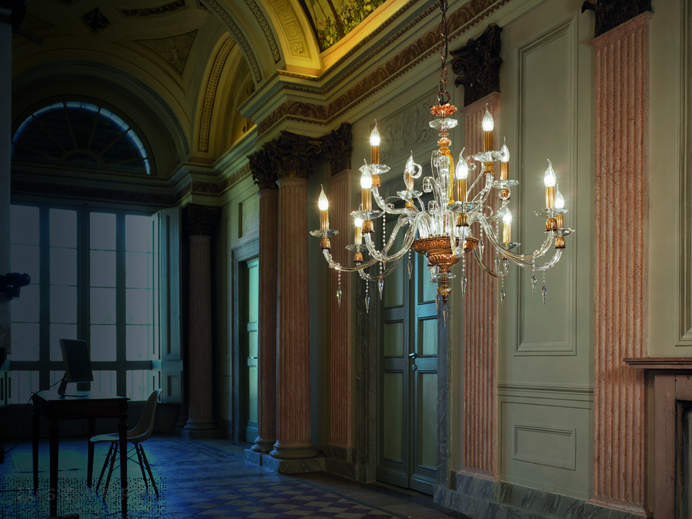 Подвесной светильник Euroluce Lampadari Midha L12 фабрика Euroluce Lampadari srl фотография № 1