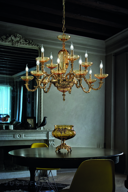 Подвесной светильник Euroluce Lampadari Aida L8+4 фабрика Euroluce Lampadari srl фотография № 3