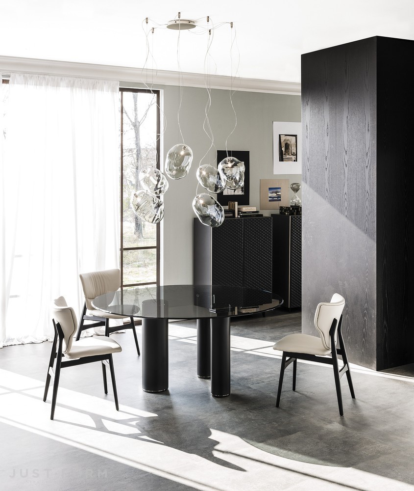 Стеклянный стол Roll Round фабрика Cattelan Italia фотография № 2
