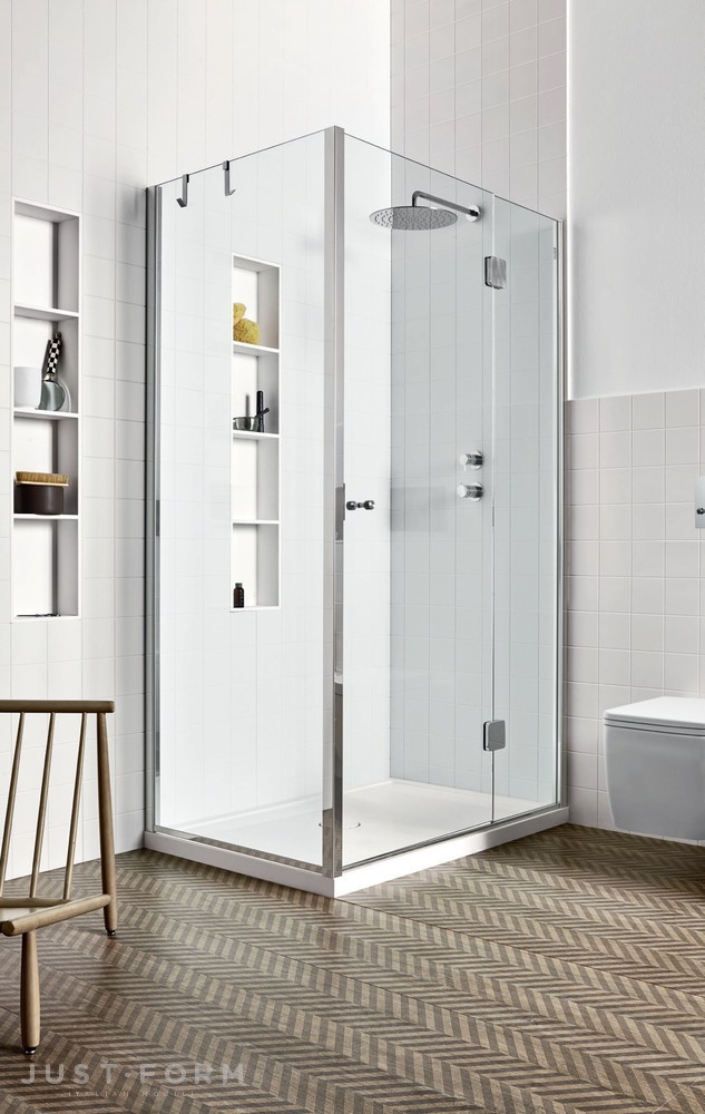 Душевая панель стены Corner Fixed Screen And Hinged Door фабрика Rexa Design фотография № 3