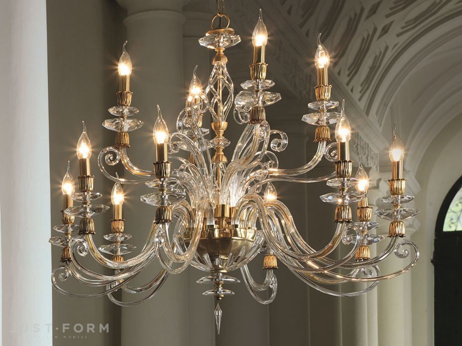 Подвесной светильник Euroluce Lampadari Alicante Satin L8+4 фабрика Euroluce Lampadari srl фотография № 1