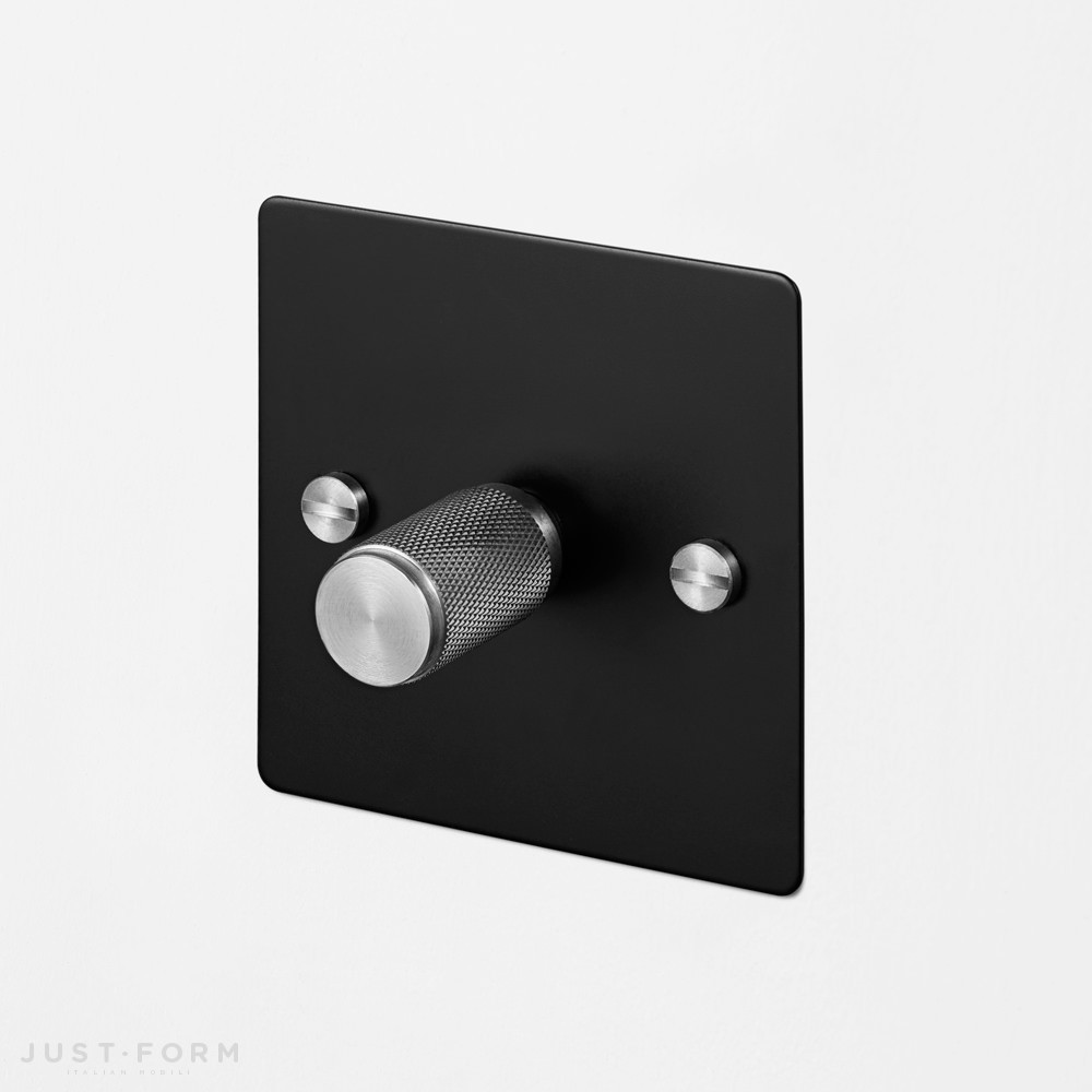 Одинарный диммер 1G Dimmer / Black / Steel фабрика Buster + Punch фотография № 1