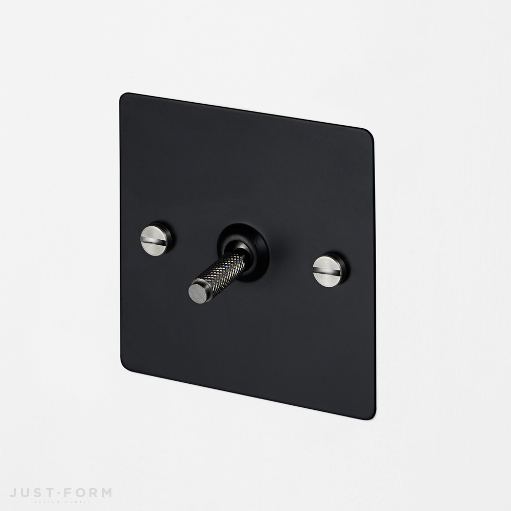 Перекрестный переключатель 1G Intermediate Toggle Switch / Black / Steel фабрика Buster + Punch фотография № 1