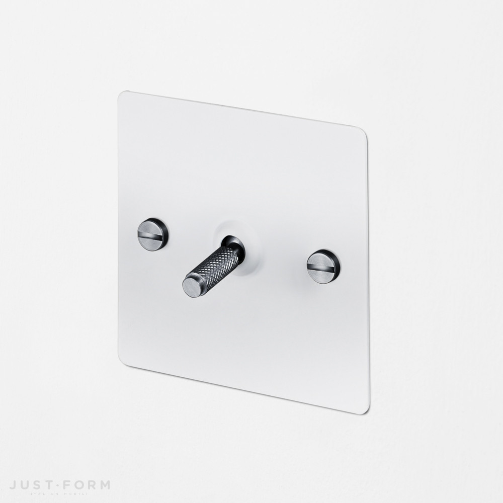 Перекрестный переключатель 1G Intermediate Toggle Switch / White / Steel фабрика Buster + Punch фотография № 1