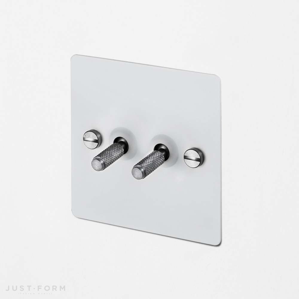 Двухтумблерный переключатель 2G Toggle Switch / White / Steel  фабрика Buster + Punch фотография № 1