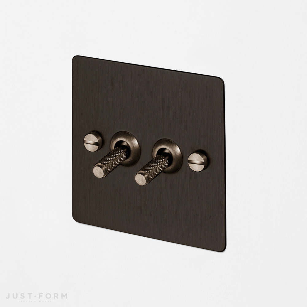 Двухтумблерный переключатель 2G Toggle Switch / Smoked Bronze фабрика Buster + Punch фотография № 1