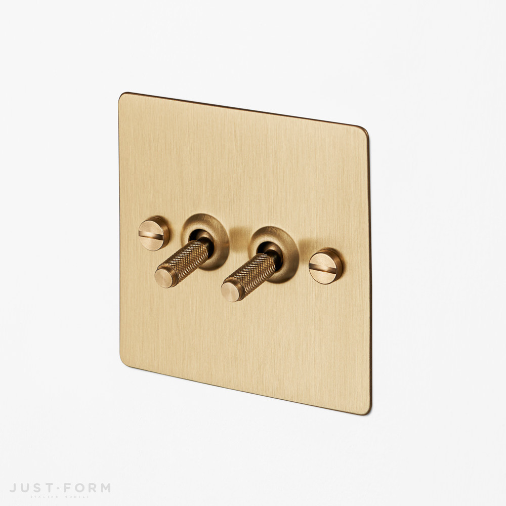 Двухтумблерный переключатель 2G Toggle Switch / Brass фабрика Buster + Punch фотография № 1