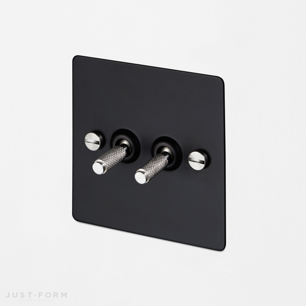 Двухтумблерный переключатель 2G Toggle Switch / Black / Steel фабрика Buster + Punch фотография № 1