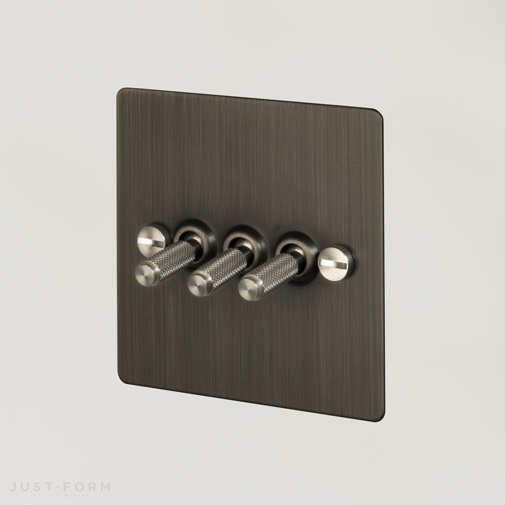 Трехтумблерный переключатель 3G Toggle Switch / Smoked Bronze / Steel фабрика Buster + Punch фотография № 1