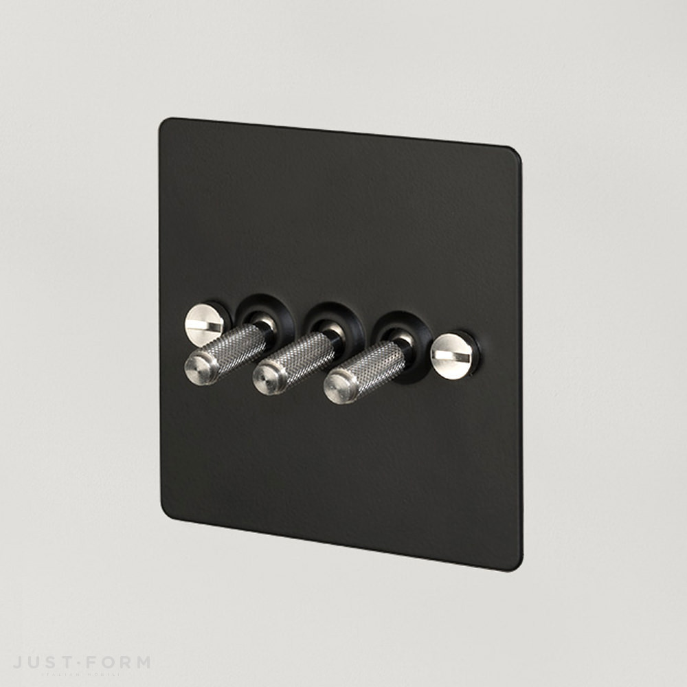 Трехтумблерный переключатель 3G Toggle Switch / Black / Steel фабрика Buster + Punch фотография № 1