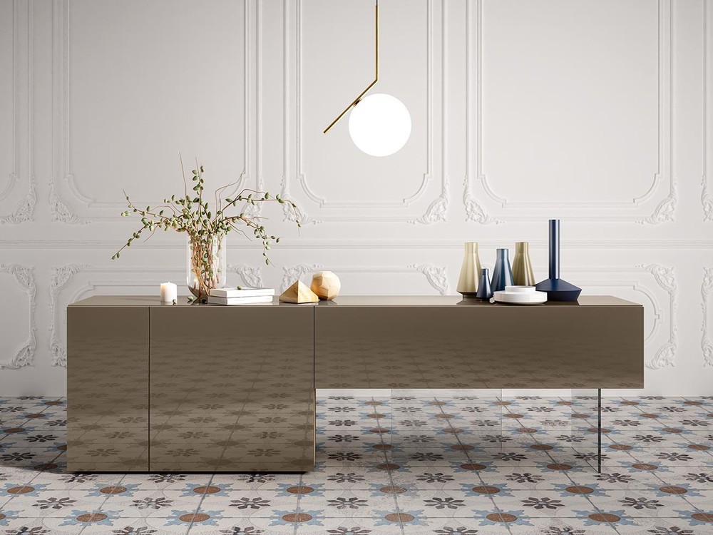 Тумба для гостиной 36 E8 Lacquered And Glass фабрика Lago фотография № 1