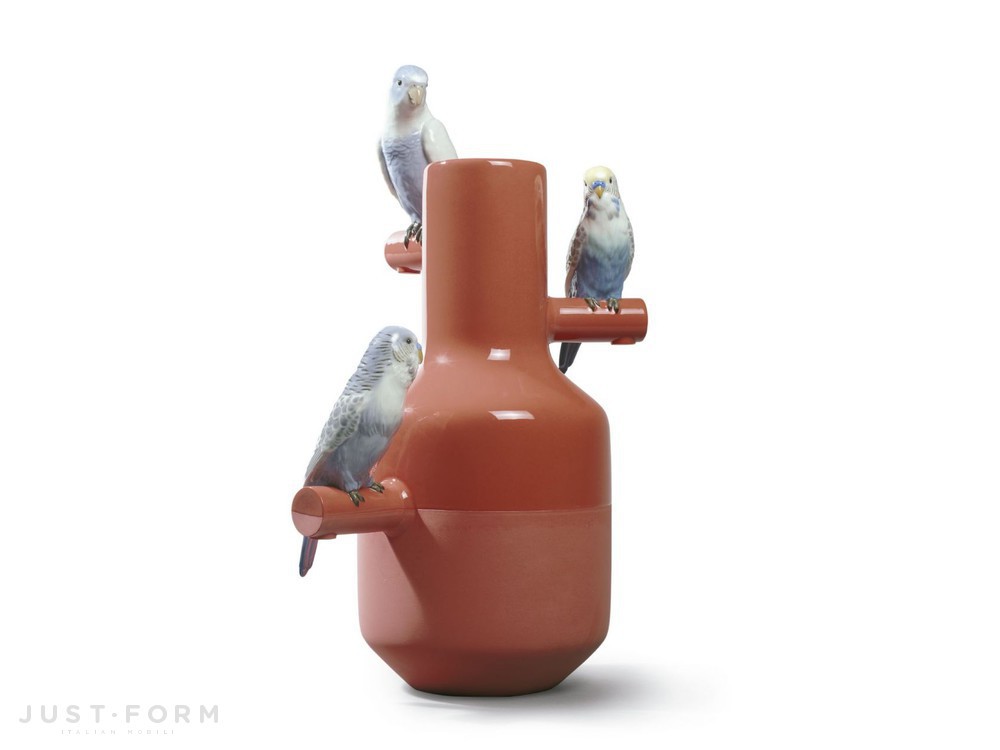 Ваза Parrot Parade Coral Red фабрика Lladró фотография № 1