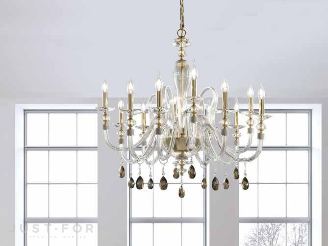 Подвесной светильник Euroluce Lampadari Amelie L8+4 фабрика Euroluce Lampadari srl фотография № 8