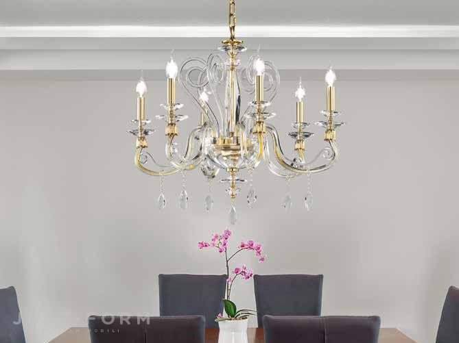 Подвесной светильник Euroluce Lampadari Aurora L6 фабрика Euroluce Lampadari srl фотография № 7