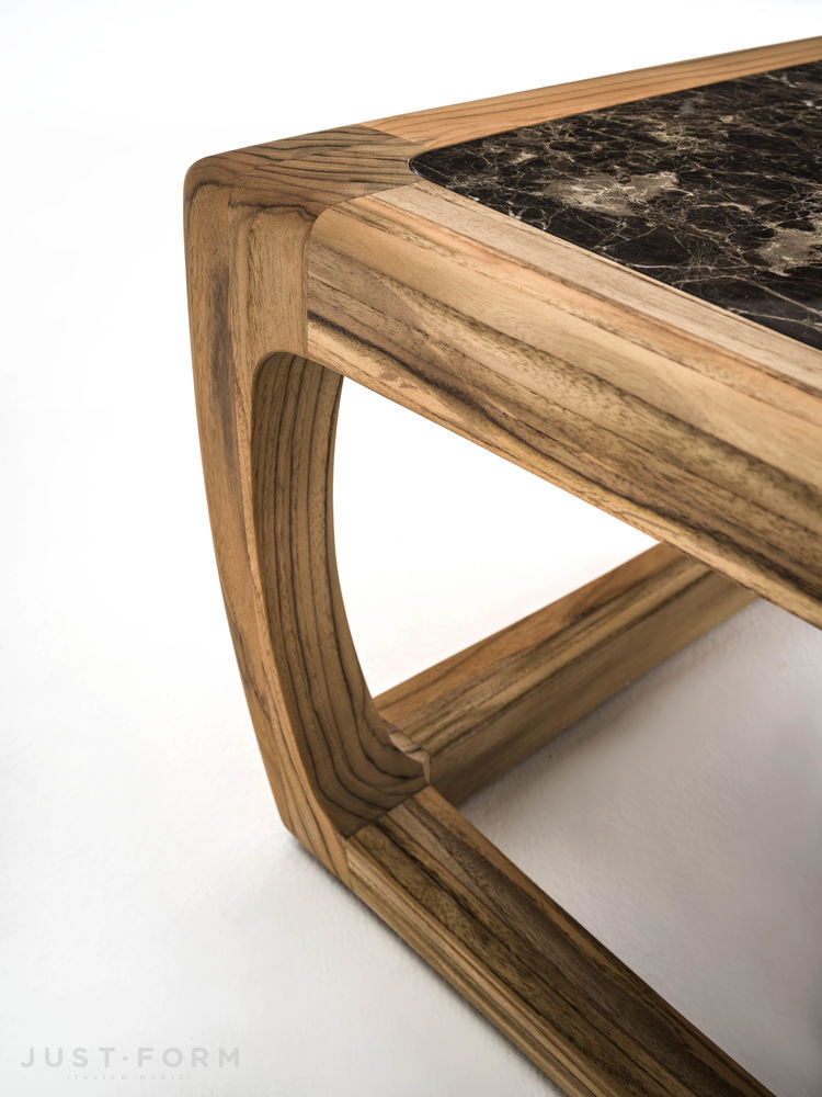 Square Teak And Dark Emperador Marble Coffee Table Bungalow фабрика Riva 1920 фотография № 6