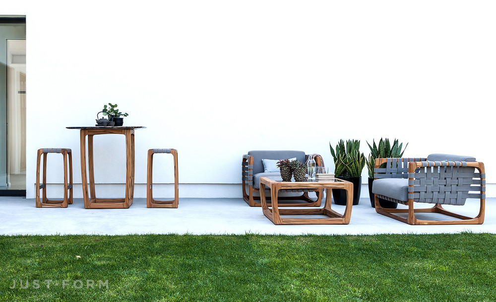 Square Teak And Dark Emperador Marble Coffee Table Bungalow фабрика Riva 1920 фотография № 5