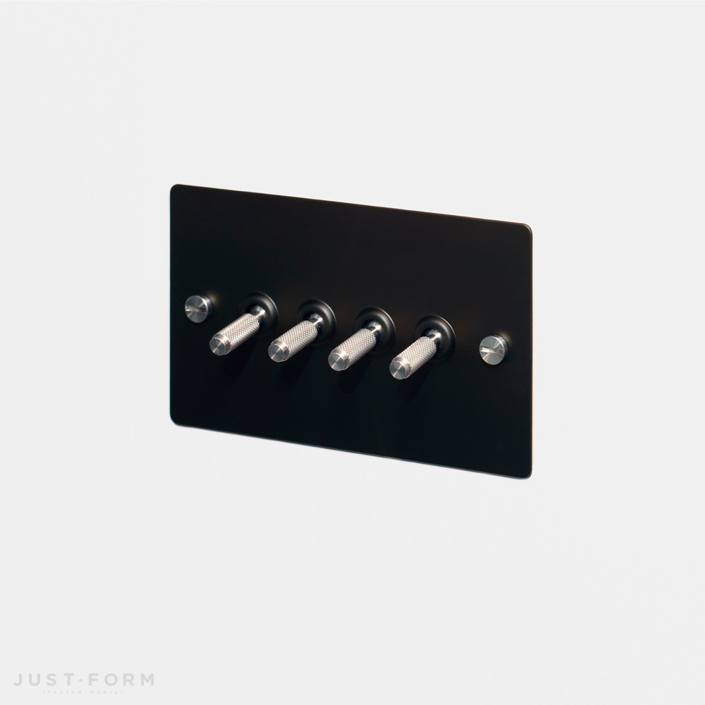 Четырехтумблерный переключатель 4G Toggle Switch / Black / Steel фабрика Buster + Punch фотография № 1