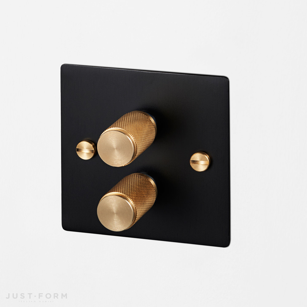 Двойной диммер 2G Dimmer / Black / Brass фабрика Buster + Punch фотография № 1