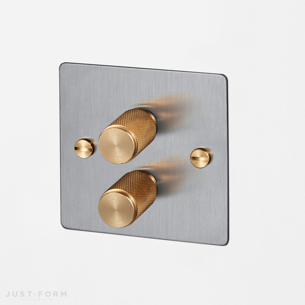 Двойной диммер 2G Dimmer / Steel / Brass фабрика Buster + Punch фотография № 1