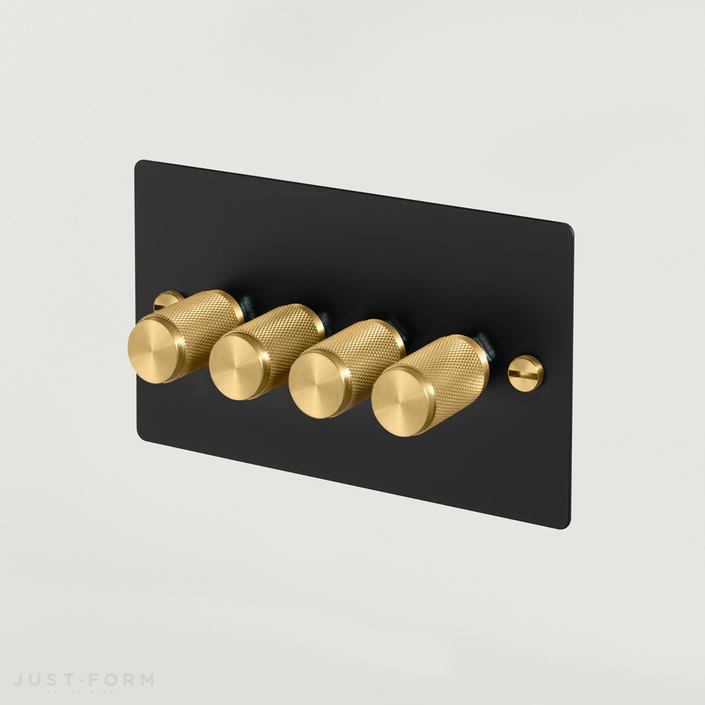 Диммер с четырьмя регуляторами 4G Dimmer / Black / Brass фабрика Buster + Punch фотография № 1