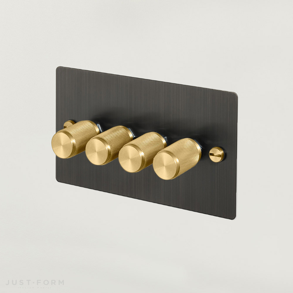 Диммер с четырьмя регуляторами 4G Dimmer / Smoked Bronze / Brass фабрика Buster + Punch фотография № 1