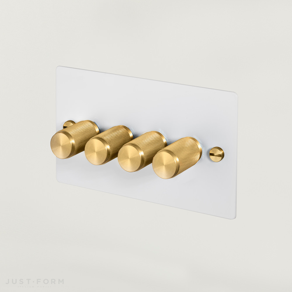 Диммер с четырьмя регуляторами 4G Dimmer / White / Brass фабрика Buster + Punch фотография № 1