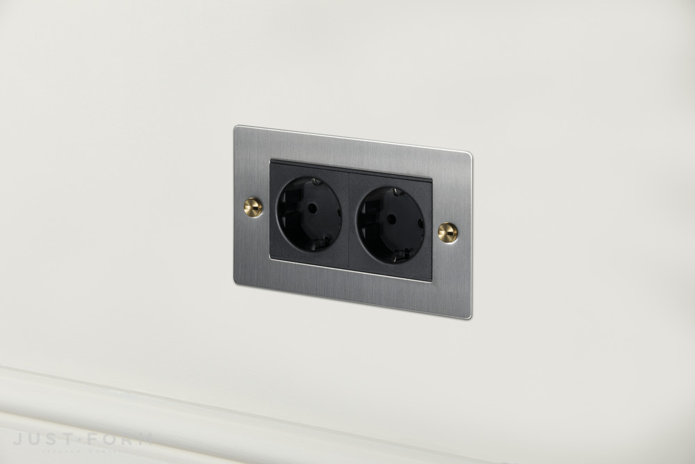 Розетка двойная 2G Euro Socket / Steel фабрика Buster + Punch фотография № 2