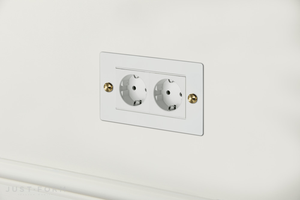 Розетка двойная 2G Euro Socket / White фабрика Buster + Punch фотография № 2