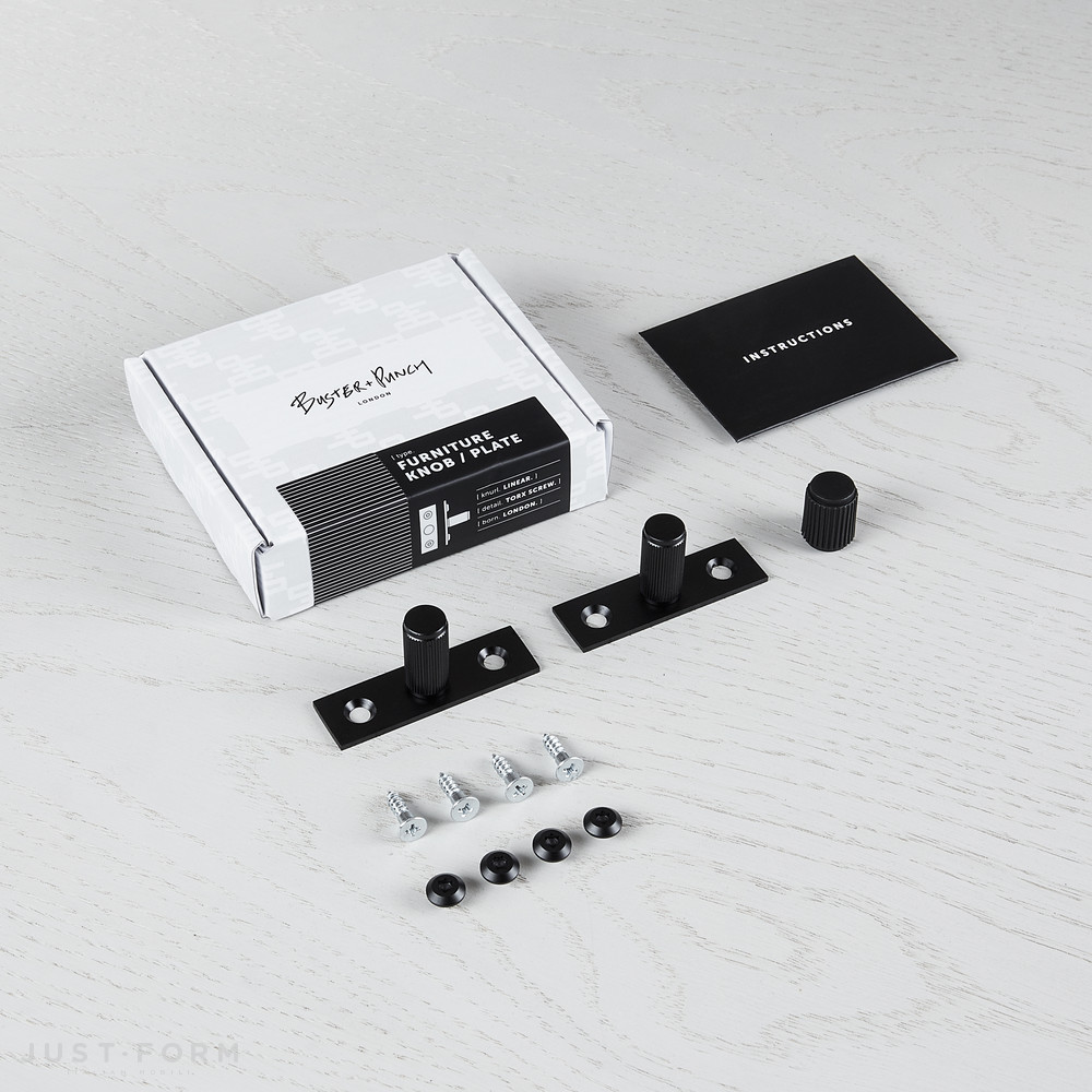 Ручка для мебели Furniture Knob / Plate / Linear / Black    фабрика Buster + Punch фотография № 3