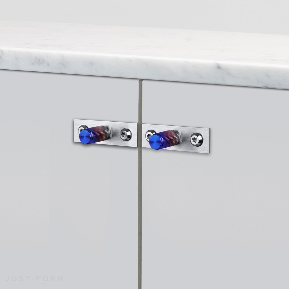 Ручка для мебели Furniture Knob / Plate / Linear / Burnt Steel фабрика Buster + Punch фотография № 1