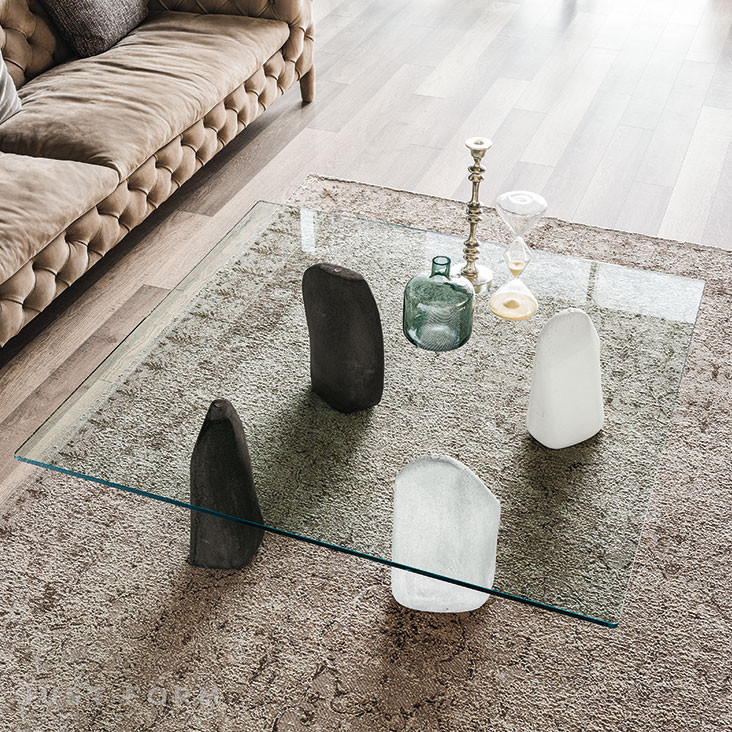 Стеклянный столик Stone фабрика Cattelan Italia фотография № 2