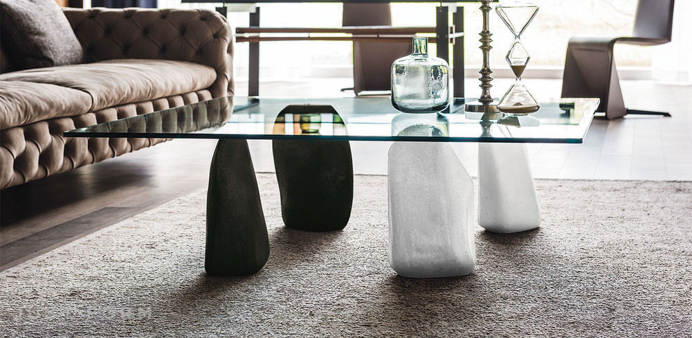Стеклянный столик Stone фабрика Cattelan Italia фотография № 1