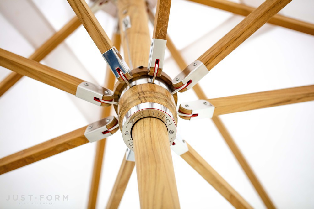 Садовый зонт Ocean Master Max Nautical Teak Hardwood фабрика Tuuci фотография № 2