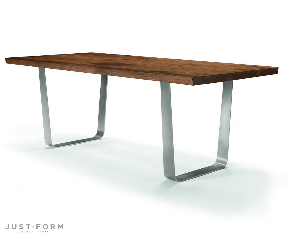 Rectangular Metal And Walnut Table Leonardo L640 N/180 L фабрика Arte Brotto фотография № 2