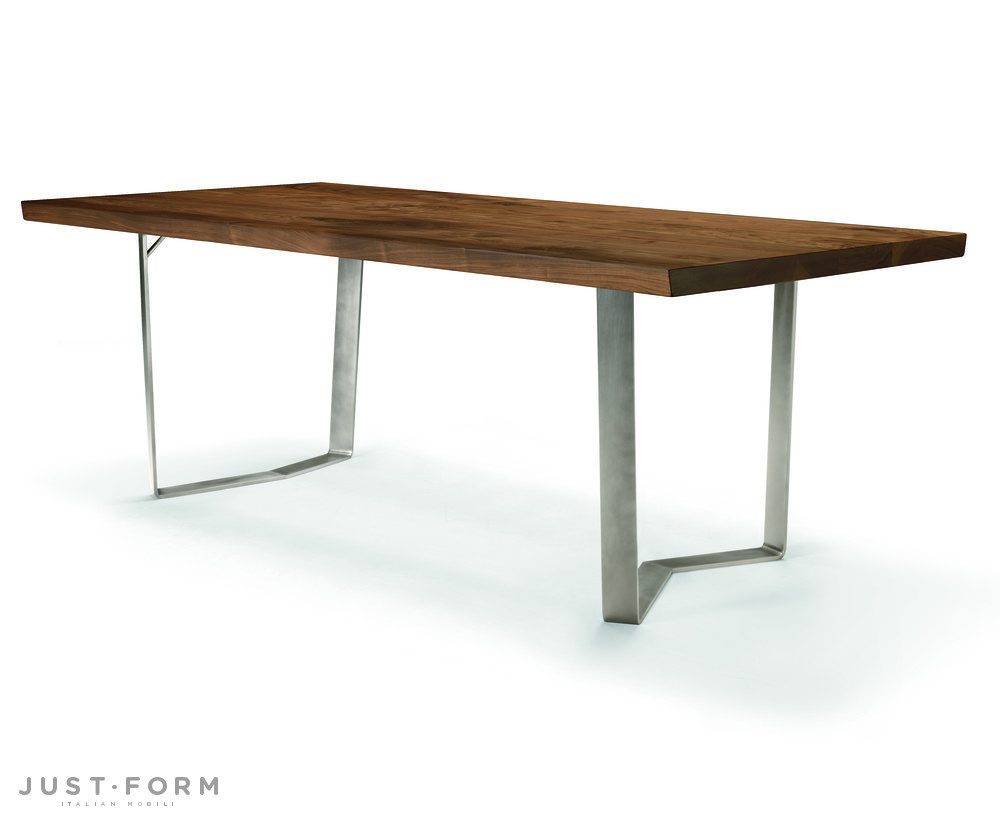 Rectangular Metal And Walnut Table Leonardo L640 N/180 L фабрика Arte Brotto фотография № 3