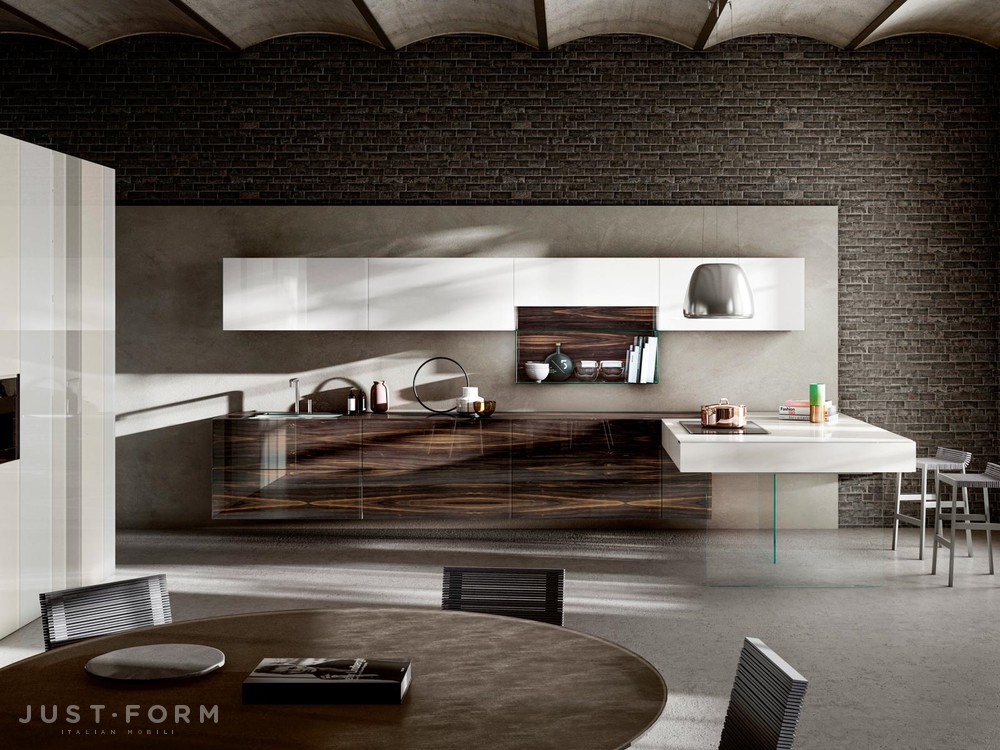 Кухонный гарнитур 36 E8 Wood Xglass фабрика Lago фотография № 1