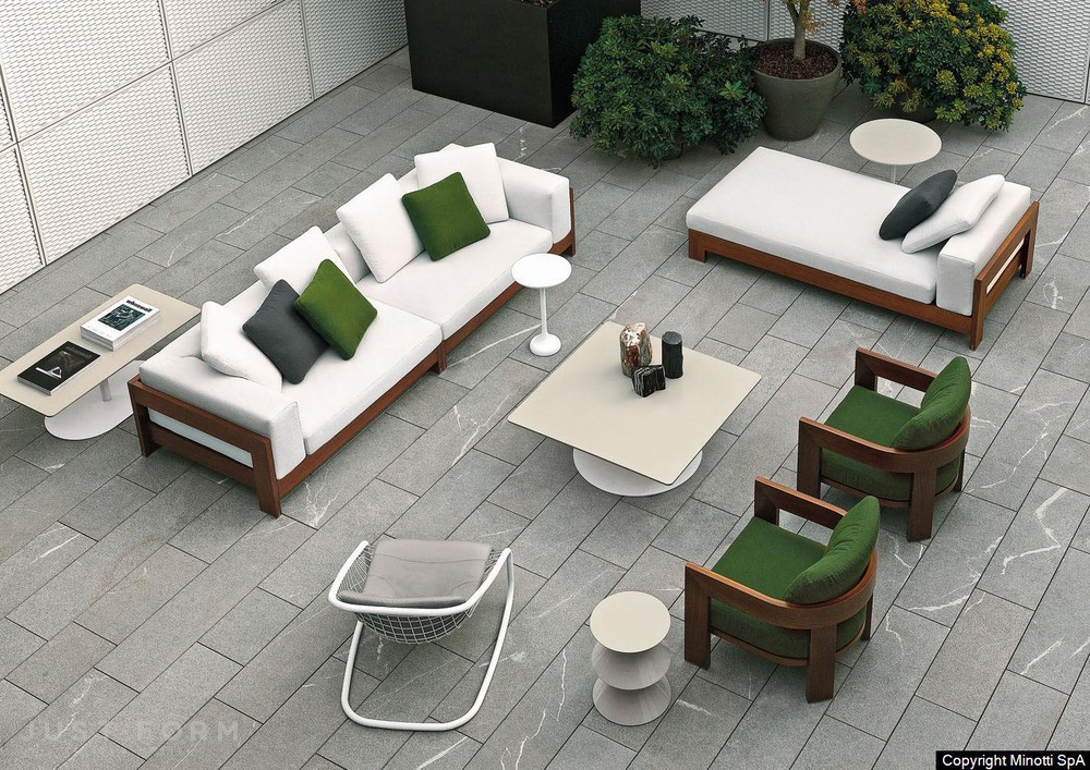 Садовый диван Alison Iroko Outdoor фабрика Minotti фотография № 11