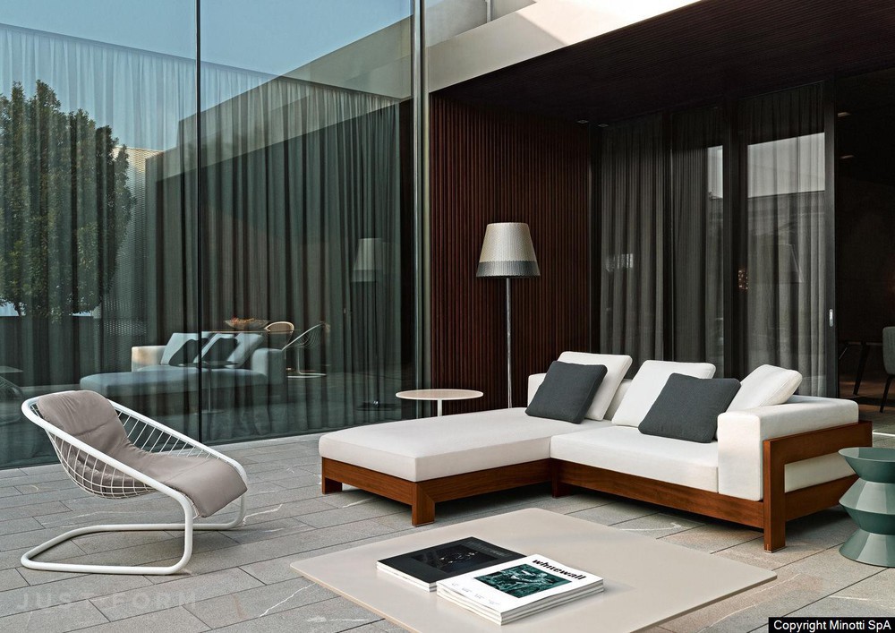 Садовый диван Alison Iroko Outdoor фабрика Minotti фотография № 12