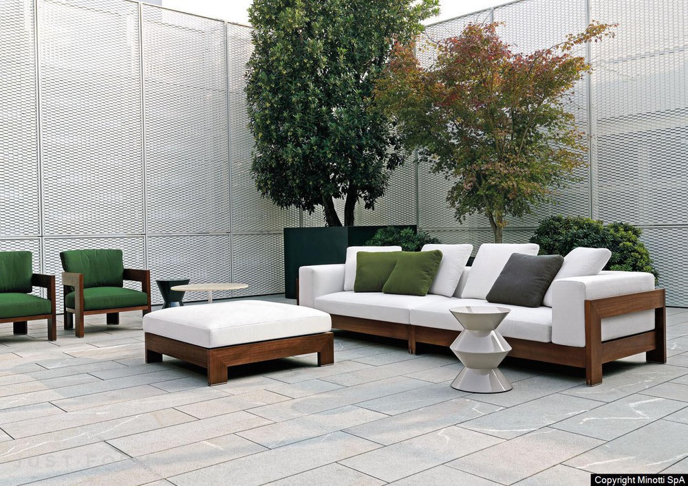 Садовый диван Alison Iroko Outdoor фабрика Minotti фотография № 13